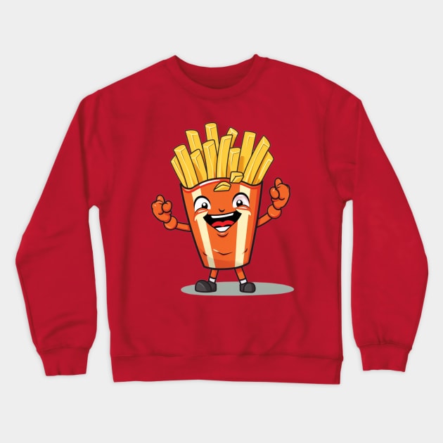 zombie kawaii french fries T-Shirt cute potatofood Crewneck Sweatshirt by nonagobich
